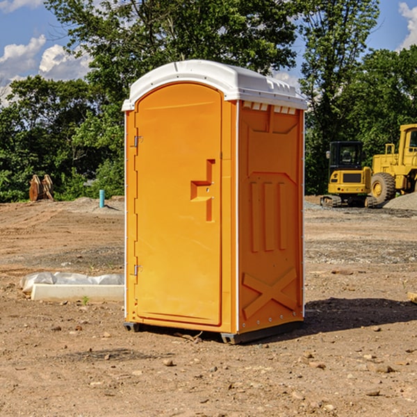 how often are the porta potties cleaned and serviced during a rental period in Kinta